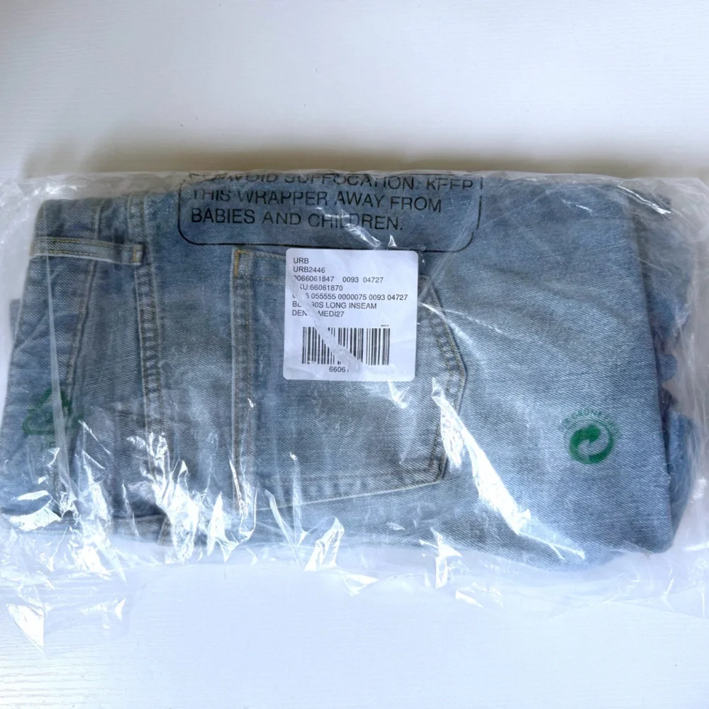 Urban Outfitters | BDG Raw Hem Long Inseam Denim Jean Shorts Blue New 27 Waist